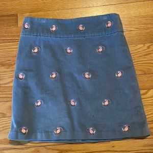 Castaway corduroy embroidered crab skirt